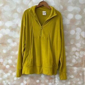 Offline by Aerie  Green/Yellow Terry Pullover